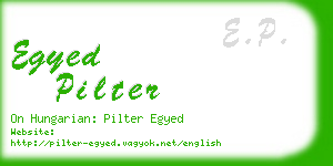 egyed pilter business card